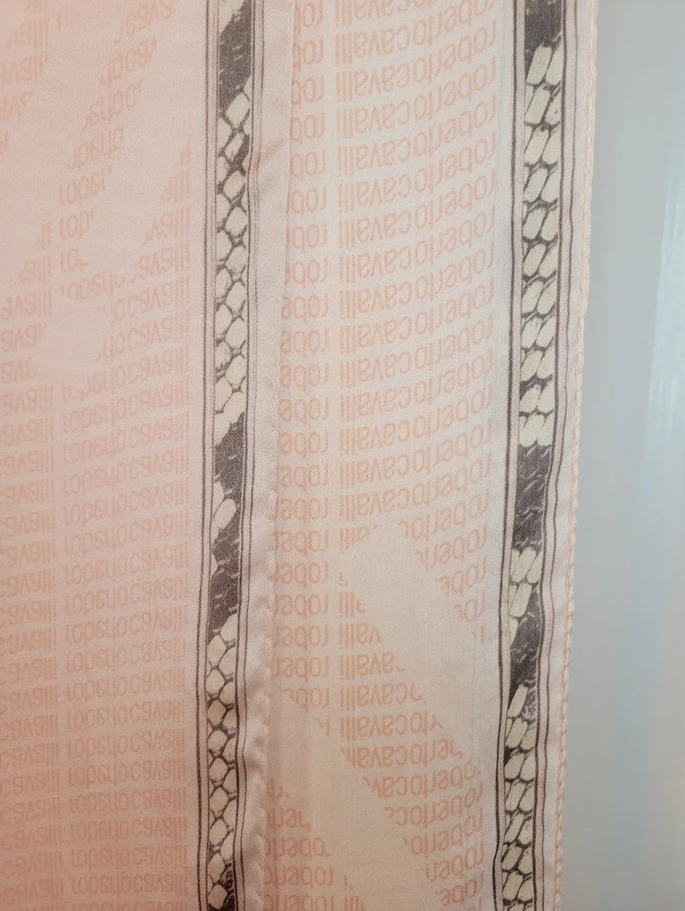 ROBERTO CAVALLI FOULARDS 100% Silk NEW Pink Stola Scarf 70×180in